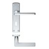 Zoo Hardware Leon lever on lock backplate - Satin Chrome