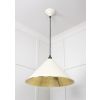 Hammered Brass Hockley Pendant in Teasel