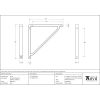 Aged Brass Barton Shelf Bracket (200mm x 200mm)