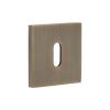 CR-T10 Antique Brass Standard Keyway Square Rose Escutcheon - By Frelan Hardware - CR-T10AB
