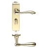 Zoo Hardware Project Arundel lever on bathroom backplate - 175mm x 42mm - Electro Brass