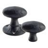 Zoo Hardware Oval Rim Knob - 2.5" - Un-Sprung - Black