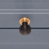 Ebonised Preston Large Cupboard Knob Aged Brass