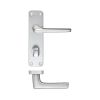 Zoo Hardware Contract Aluminium Lever on Privacy Backplate - Satin Aluminium