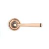 Polished Bronze Avon Round Lever on Rose Set (Art Deco) - Unsprung