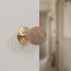 Old English Bridlington Door Knob Pack (Latch Set - 3" HD Latch, 3" Fire Rated Hinges x3) - Polished Brass