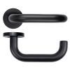 Zoo Hardware Maggiore Lever on Round Rose - Black