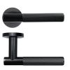 Zoo Hardware Orta Lever on Round Rose - Black