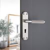 Connaught Knurled Lever on Backplate Lock Satin Nickel