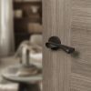 STATUS Colorado Lever Door Handle on Round Rose - Urban Dark Bronze (Pair)