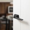 Oro & Oro Ace Lever Door Handle on Square Rose - Matt Black (Pair)