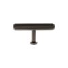 Millhouse Brass Battersea Linear T-Bar Cabinet Knob Handle - Urban Dark Bronze