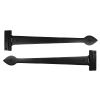 Black Smooth 18" Cast T Hinge (pair)