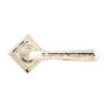 Polished Nickel Hammered Newbury Lever on Rose Set (Square)