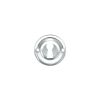 Old English Solid Brass Open Key Hole Escutcheons - Polished Chrome (Pair)