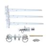 10" 250mm Twist Ring Gate Ironmongery Kit Zinc
