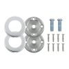 Zoo Hardware Rose Pack - 2 x Push on Roses - Suitable for SS304 19mm, 22mm and 30mm - Polished - Stainless Steel