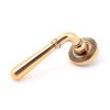 Polished Bronze Newbury Lever on Rose Set (Beehive) - Unsprung