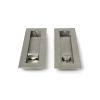 Satin Marine SS (316) 175mm Plain Rectangular Pull - Privacy Set
