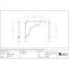 Burnished Brass Abingdon Shelf Bracket (150mm x 150mm)