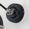 Smooth Nickel Brindley Wall Light in Elan Black