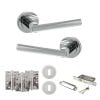 STATUS Nebraska Door Handle Pack (3 Lever Lock Set - 3" CE Sashlock, 4" Fire Rated Hinges x3) - Polished Chrome