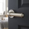 Complete Classic Door Handle Pack - Heavy Duty Latch - Satin Nickel - 64mm / 3-inch Hinges - JE-A20B-SN
