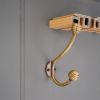 Beehive Twin Coat Hook Aged Brass