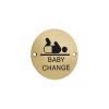Stainless Steel Baby Change Symbol 75mm Polished Brass - By Frelan Hardware - JS107PB