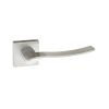 Forme Olimpia Lever Door Handle on Minimal Square Rose - Satin Chrome (Pair)