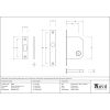 Polished Nickel 50mm Sliding Door Lock