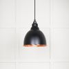 Hammered Copper Brindley Pendant in Elan Black
