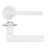 Zoo Hardware Varese Lever on 4mm Round Slim Sprung Rose - White