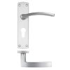 Zoo Hardware Toledo lever on euro backplate - Satin Chrome