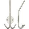 Zoo Hardware Double Hat and Coat Hook - Satin Stainless