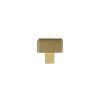 Millhouse Brass Eiffel Knurled Square Cabinet Knob Handle - Satin Brass