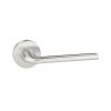 Forme Milly Lever Door Handle on Minimal Round Rose - Satin Chrome (Pair)