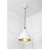 Hammered Brass Brindley Pendant in Flock