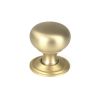 Satin Brass Mushroom Cabinet Knob 32mm