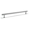 Millhouse Brass Chrysler Diamond T-Bar Cabinet Pull Handle on Backplate 320mm - Polished Chrome