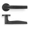 Valli SOM New York Lever on Round Rosette - Dark Bronze PVD