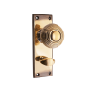 Beehive Knob on Backplate Bathroom Aged Brass