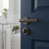Complete Venice Door Handle Pack - Bathroom Lock (Standard Thumb Turn) - Dark Bronze - 65mm / 4-inch Hinges - JE-F5A3-DB