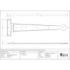 External Beeswax 22" Arrow Head T Hinge (pair)
