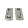 Satin Marine SS (316) 175mm Art Deco Rectangular Pull - Privacy Set