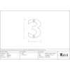 Aged Bronze Numeral 3