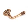 Polished Bronze Reeded Lever on Rose Set - Unsprung
