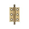 Hoxton Brass Finial Hinges 50x35mm Antique Brass - By Frelan Hardware - HOX800AB