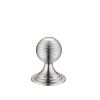 Zoo Hardware Queen Anne Ringed Knob 25mm rose dia. - Nickel