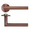 Zoo Hardware Lugano Lever on 4mm Round Slim Sprung Rose - PVD Bronze